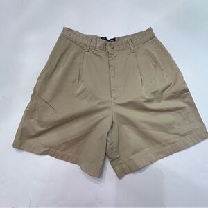 $9 SALE! Polo Sport Ralph Lauren Shorts 10 Khaki‎ Pleated Wide Leg Flare USA
